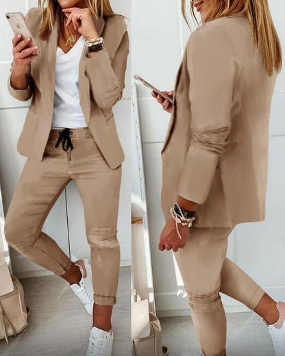 Xyla™️ - Elegante Zakelijke Outfit Set [Blazer+Broek]